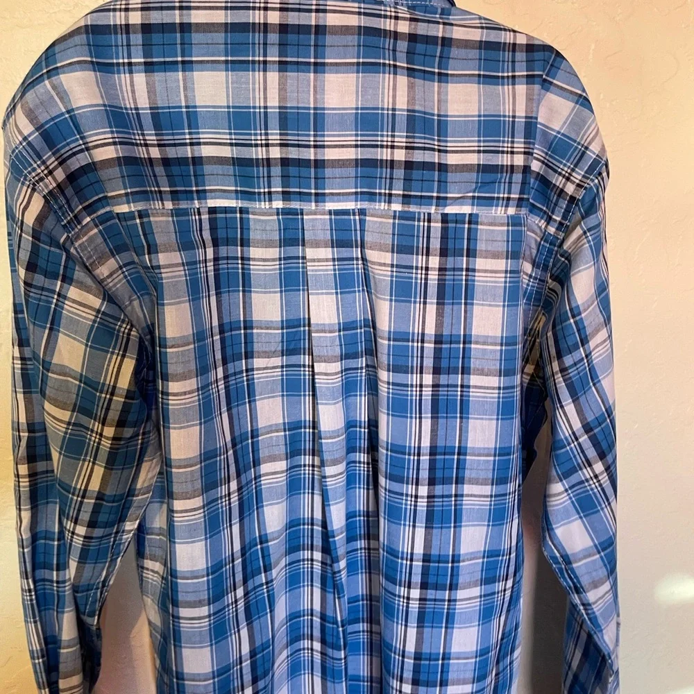 Wrangler Blue Plaid Men's Shirt - Picture 4 of 4